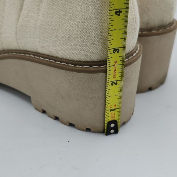 Dolve Vita Sandstone Rielle Ankle Combat Booties Chunky Lug Sole - Picture 8 of 10